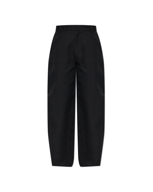 Givenchy Red Cotton Trousers With Logo Patch for men