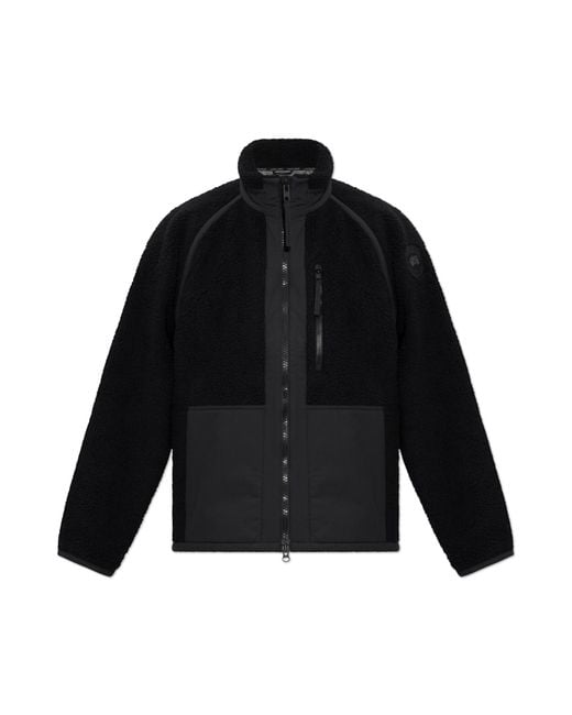 Canada Goose Black Fleece Jacket With Stand-Up Collar for men