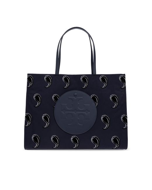 Tory Burch Blue "Ella" Shopper Bag