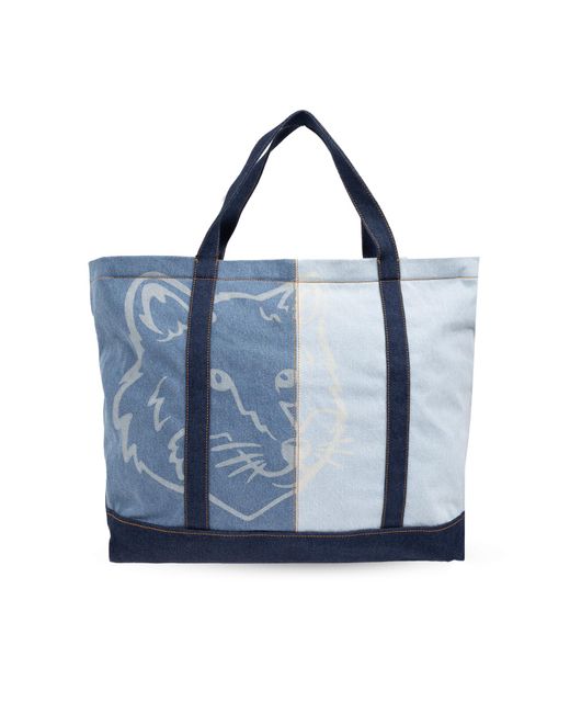 Maison Kitsuné Blue ‘Shopper’ Bag