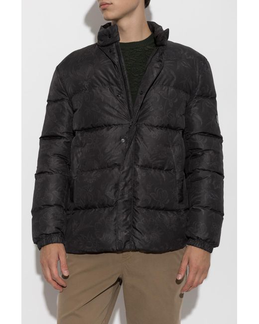 Etro Black Puffer Jacket With Logo for men