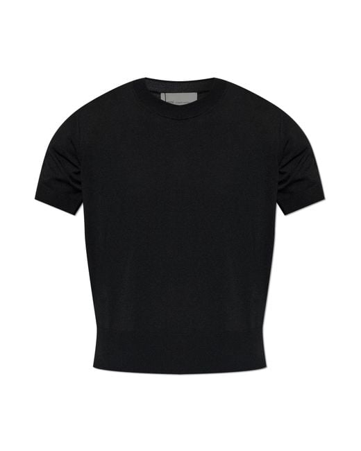 AMI Black Crew Neck T-Shirt for men