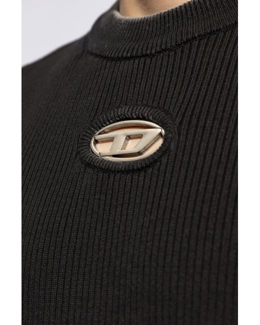 DIESEL Black Sweater `k-darin-a`, for men