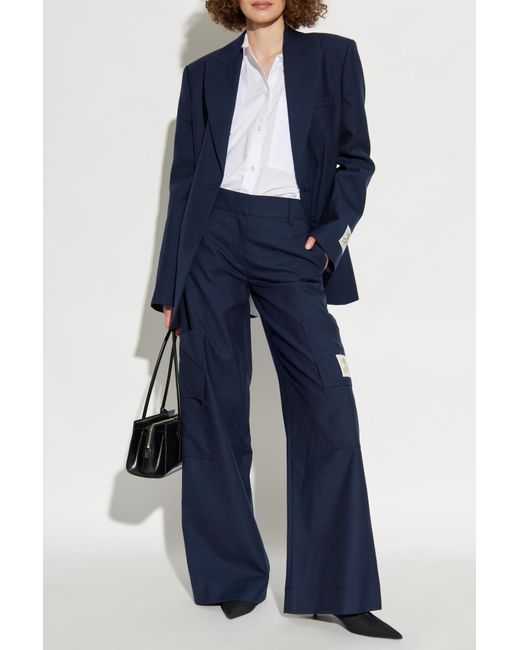 Off-White c/o Virgil Abloh Blue Loose-Fit Blazer