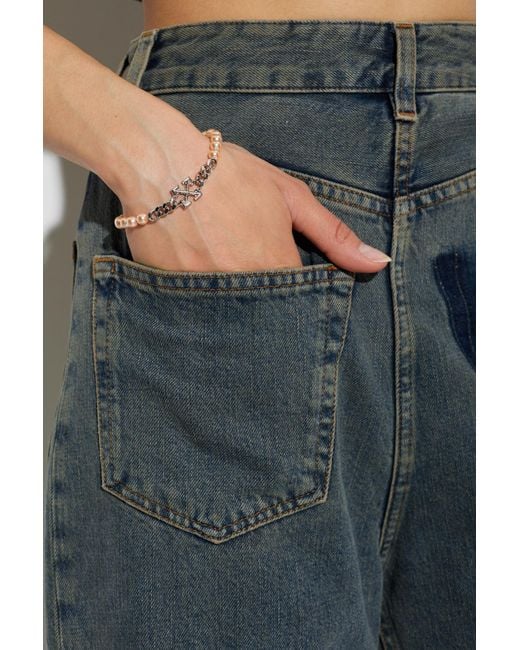 Off-White c/o Virgil Abloh White Bracelet With Glass Pearls