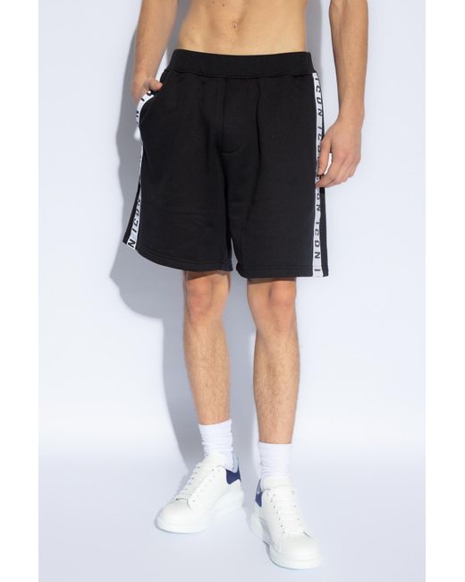 DSquared² Black Shorts With Logo, for men