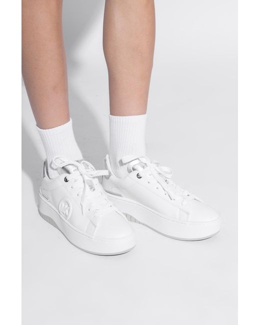 MICHAEL Michael Kors White "Dottie" Platform Sneakers