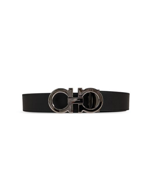 Ferragamo Black Double-Sided Belt for men