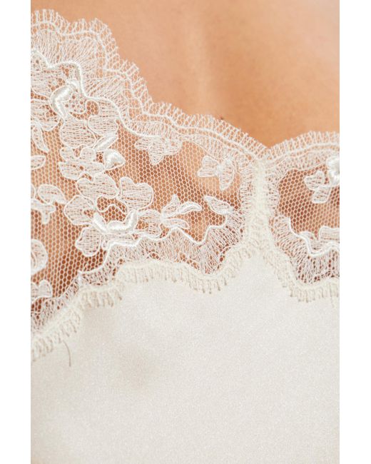 Chloé Natural Silk Top With Lace Insert
