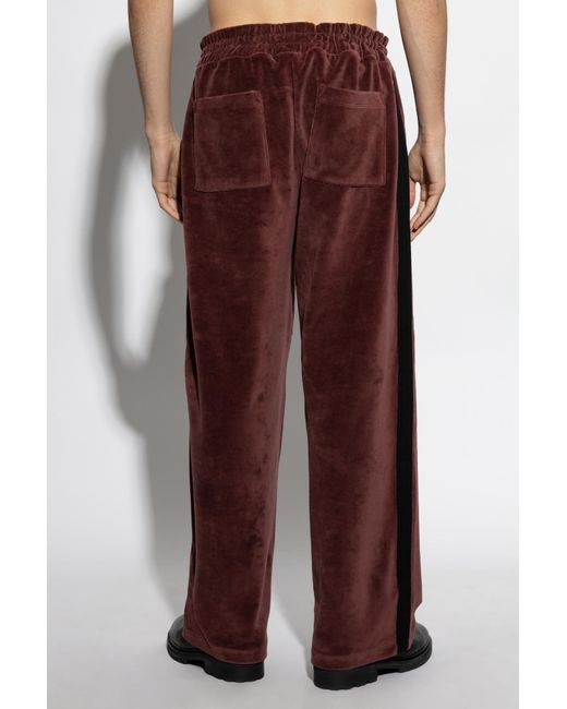 AllSaints Purple Draven Trousers With Side Stripes for men
