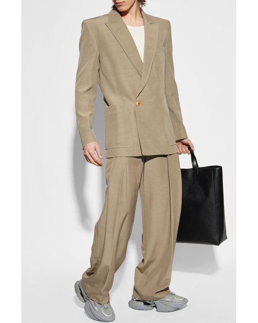 Balmain Natural Double-Breasted Blazer for men