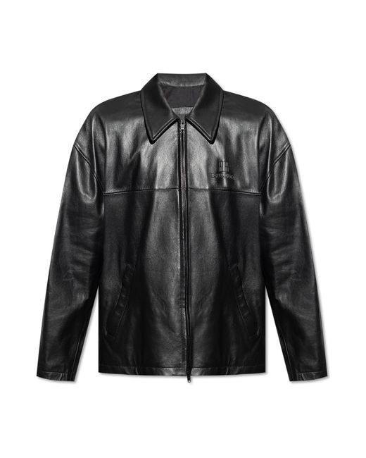 Balenciaga Black Lambskin Leather Jacket for men