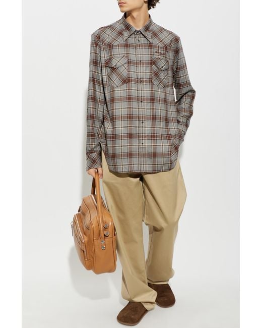 Acne Natural Straight-Leg Cotton Trousers for men
