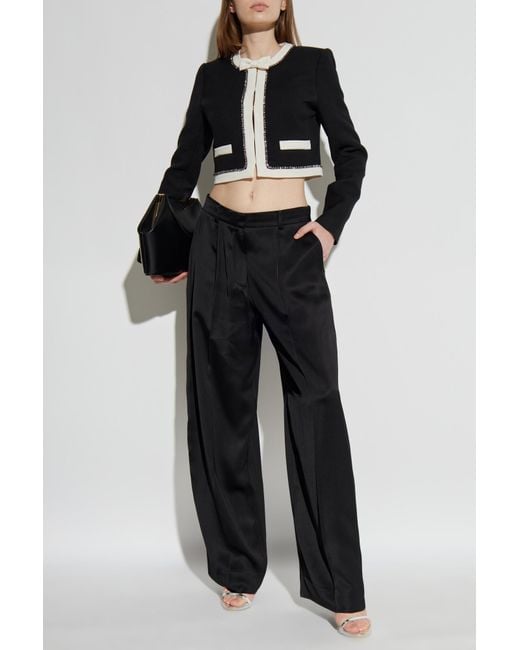 LoveShackFancy Black "Ralphette" Blazer