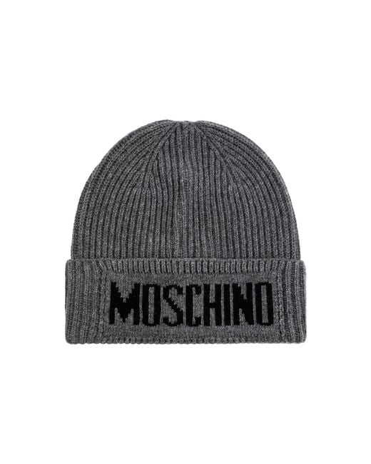 Moschino Black Cap With Logo