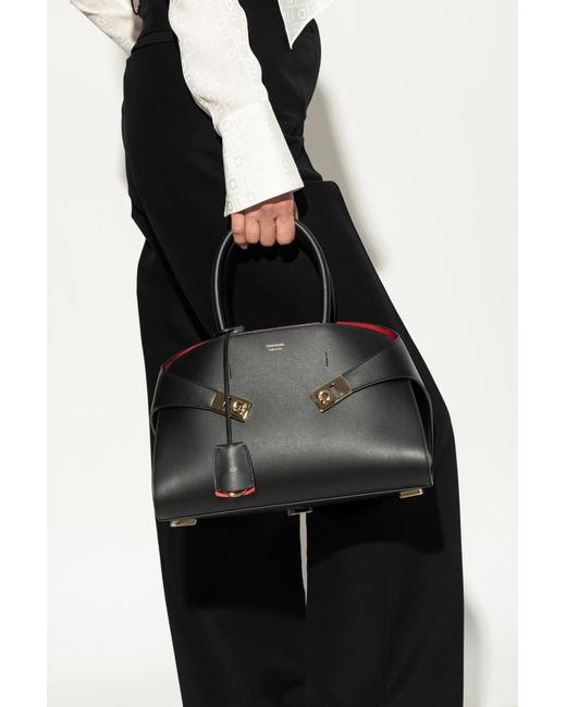 Ferragamo Black Handbag `hug Small`,