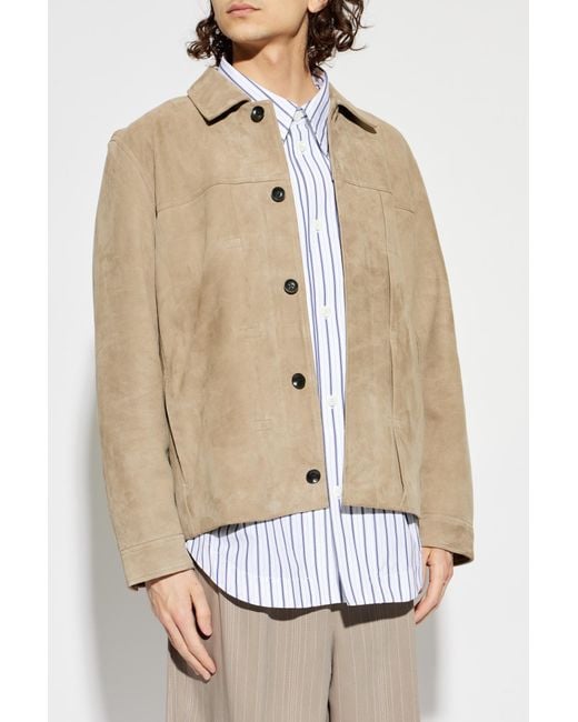 Rag & Bone Natural Suede Jacket With Pockets for men