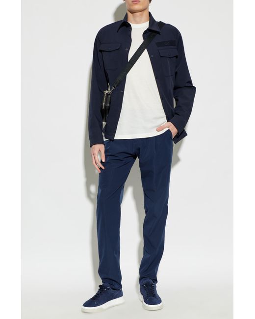 Paul & Shark Blue Tapered Leg Trousers for men