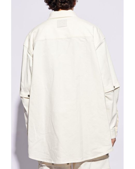 Off-White c/o Virgil Abloh White Denim Shirt With Logo, for men