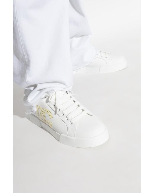 Dolce & Gabbana White Sport Shoes Portofino