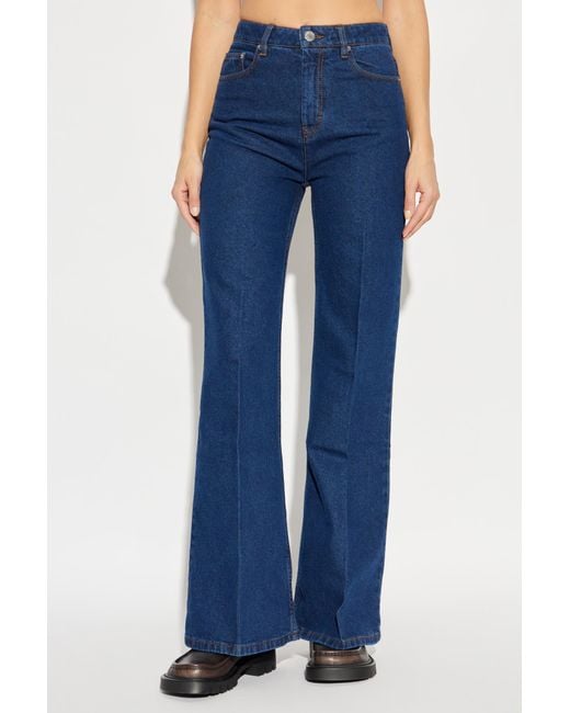 AMI Blue Flared Leg Jeans