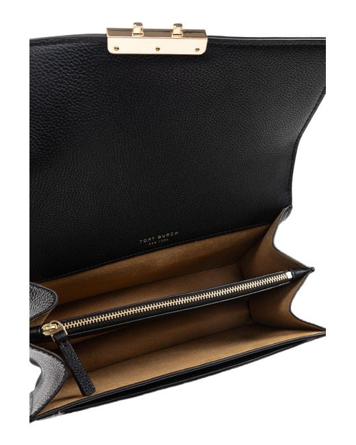 Tory Burch Blue Shoulder Bag 'T Monogram Pebble'
