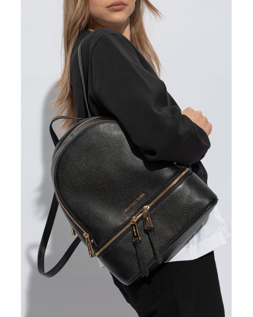 MICHAEL Michael Kors Black 'Rhea Zip' Backpack