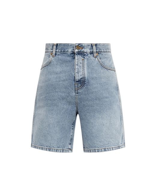 Balmain Blue Denim Shorts for men