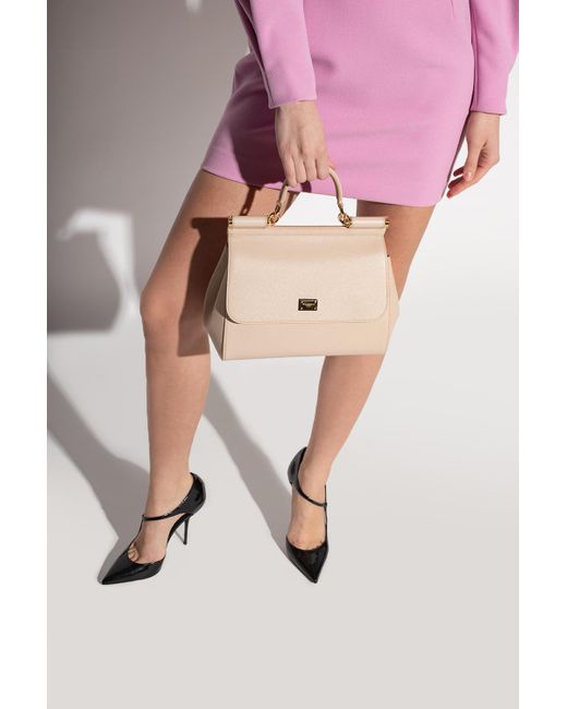 Dolce & Gabbana Natural 'sicily Medium' Shoulder Bag,