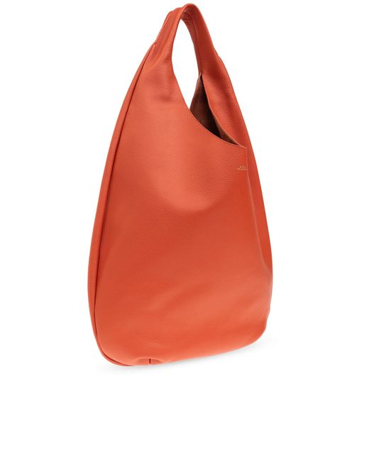 A.P.C. Red Shoulder Bag 'Neige'