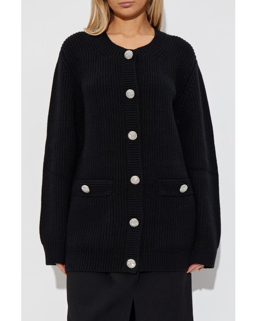 Dolce & Gabbana Black Cardigan With Shiny Buttons