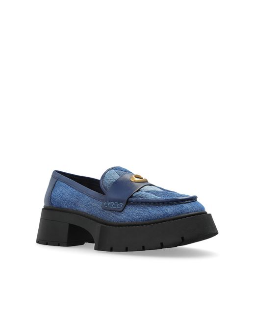 COACH Blue Shoes With Logo