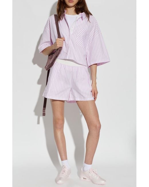 Nike Purple Shorts With Logo