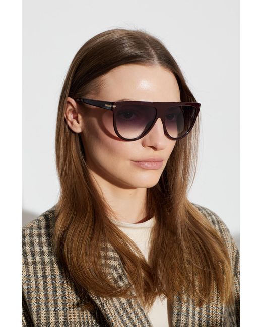 Victoria Beckham Red Sunglasses