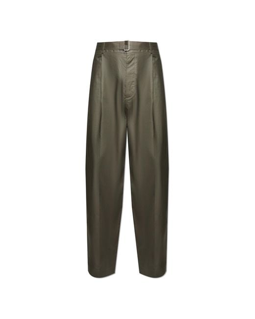 Acne Green Trousers With Logo for men