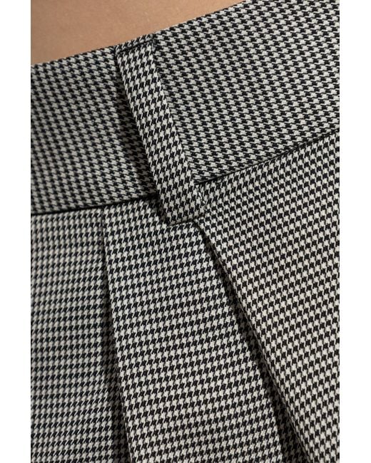 Anine Bing Gray Houndstooth Pattern Shorts