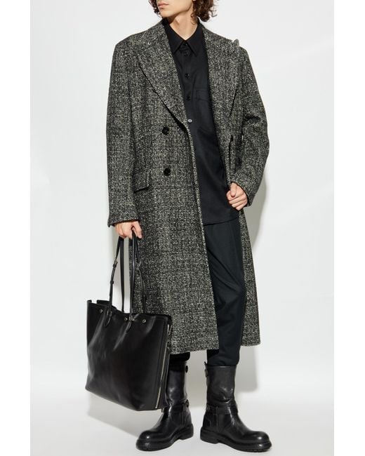 Dolce & Gabbana Black Wool Shirt With Pockets for men