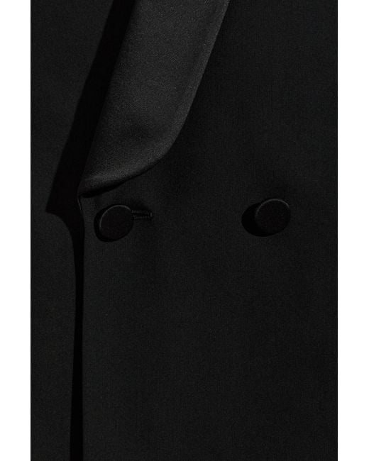 Balmain Black Wool Double-Breasted Blazer for men