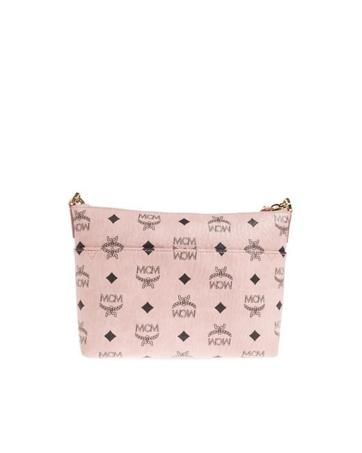 MCM Pink Shoulder Bag With Monogram for men