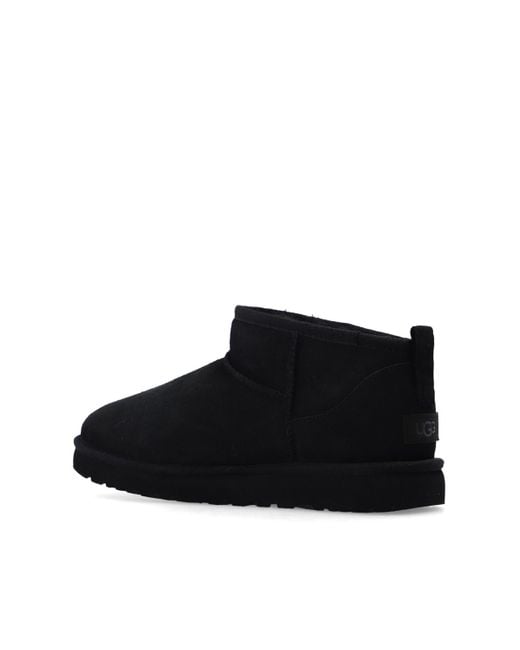 Ugg Black 'Classic Ultra Mini' Snow Boots
