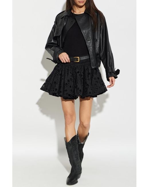 AllSaints Black "Dotty" Skirt-Shorts