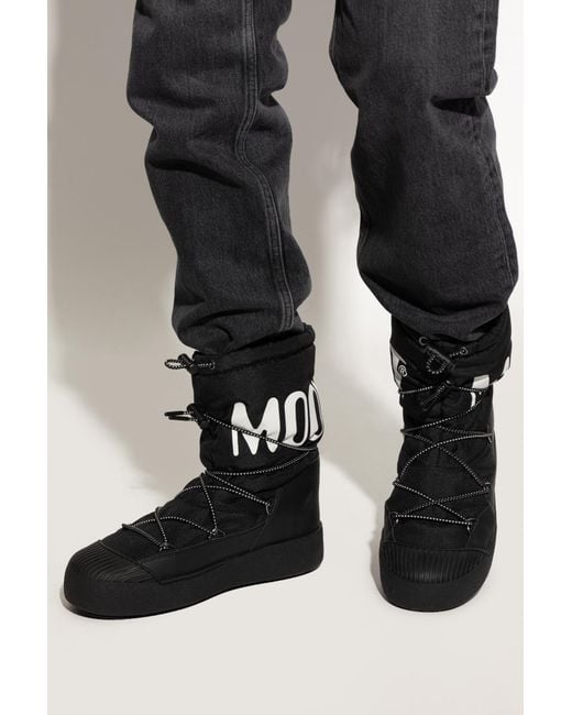 Moon Boot Black Snow Boots Mb Mtrack Polar Nylon for men
