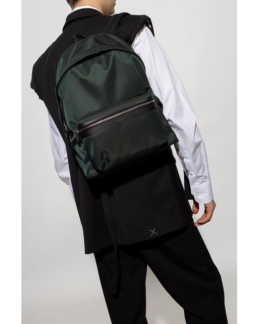Saint Laurent Backpack With Logo in Green for Men