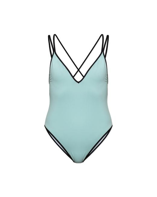 Balmain Blue One-Piece Swimsuit