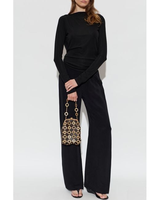 Cult Gaia Black Silk Trousers 'Sara'
