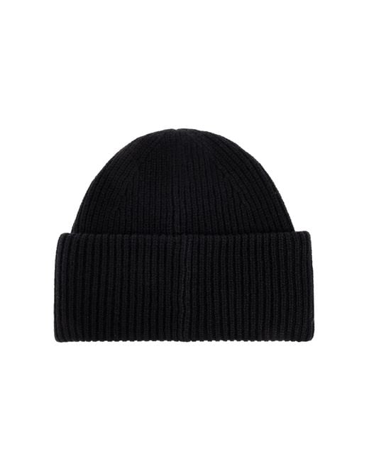 Acne Black Cap With Logo Patch