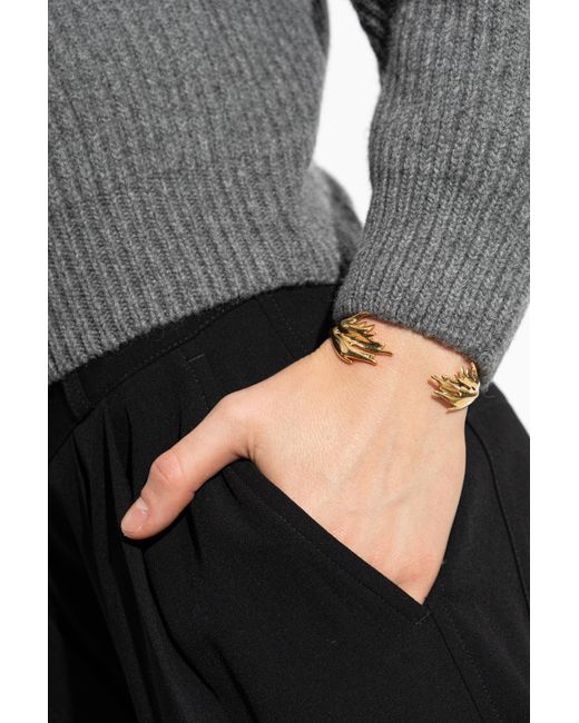 Jil Sander Metallic Brass Bracelet