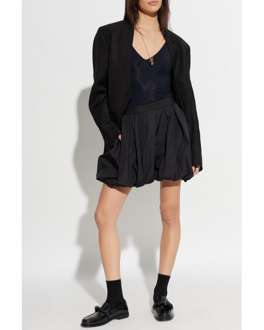 Jil Sander Black Shorts With Puffed Legs