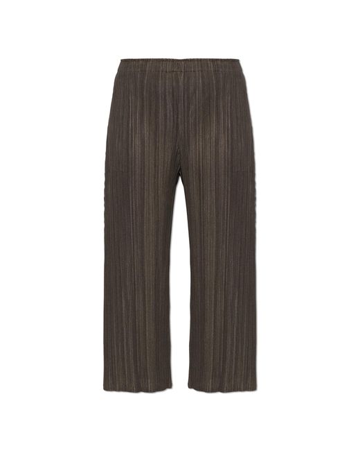 Pleats Please Issey Miyake Gray Pleated Trousers
