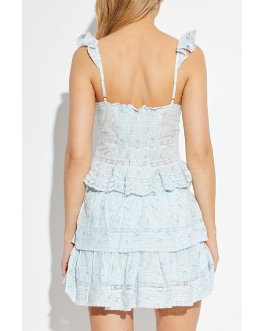 LoveShackFancy Blue Top 'Lainie'